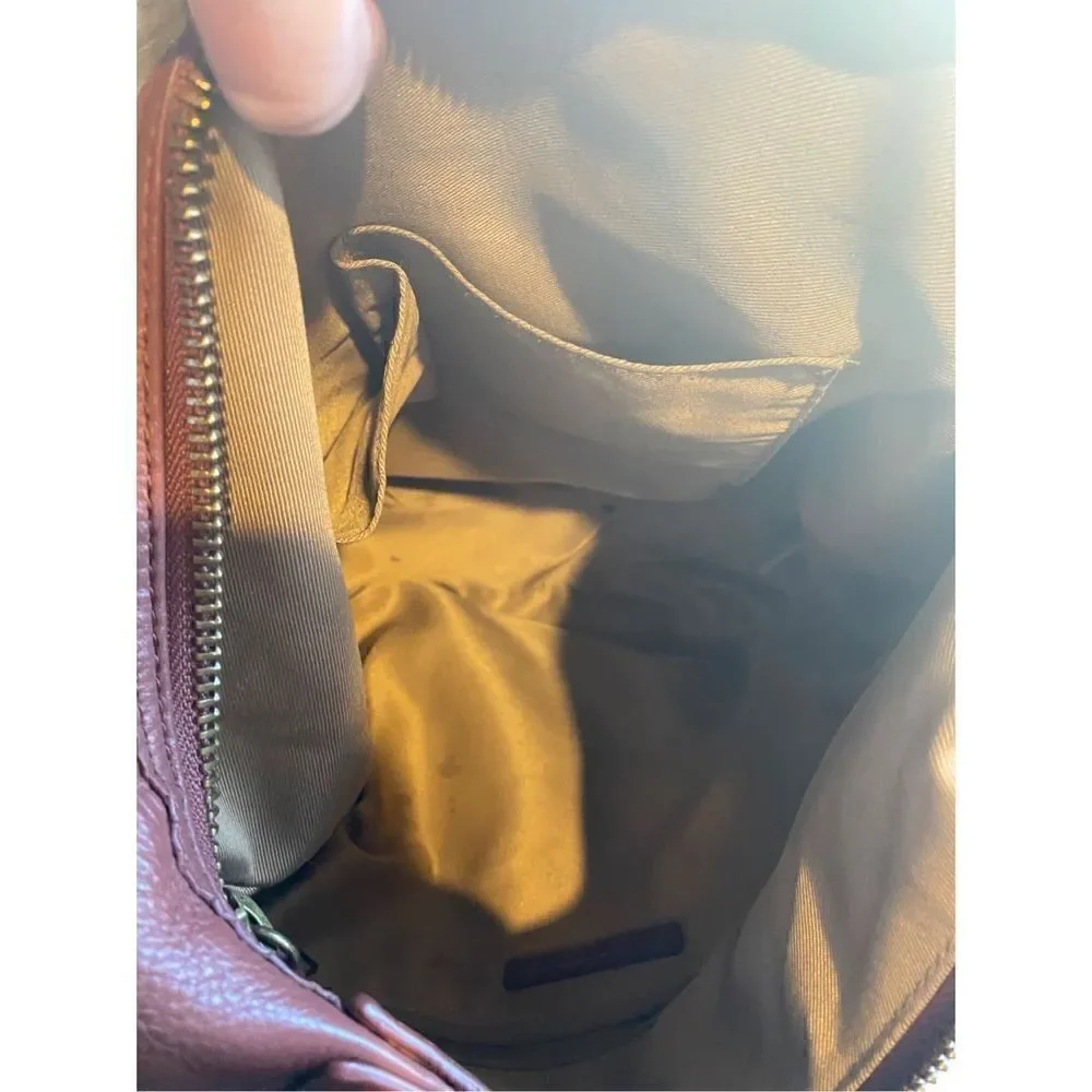 Lucky Brand brown leather over the shoulder  large hobo bag rare