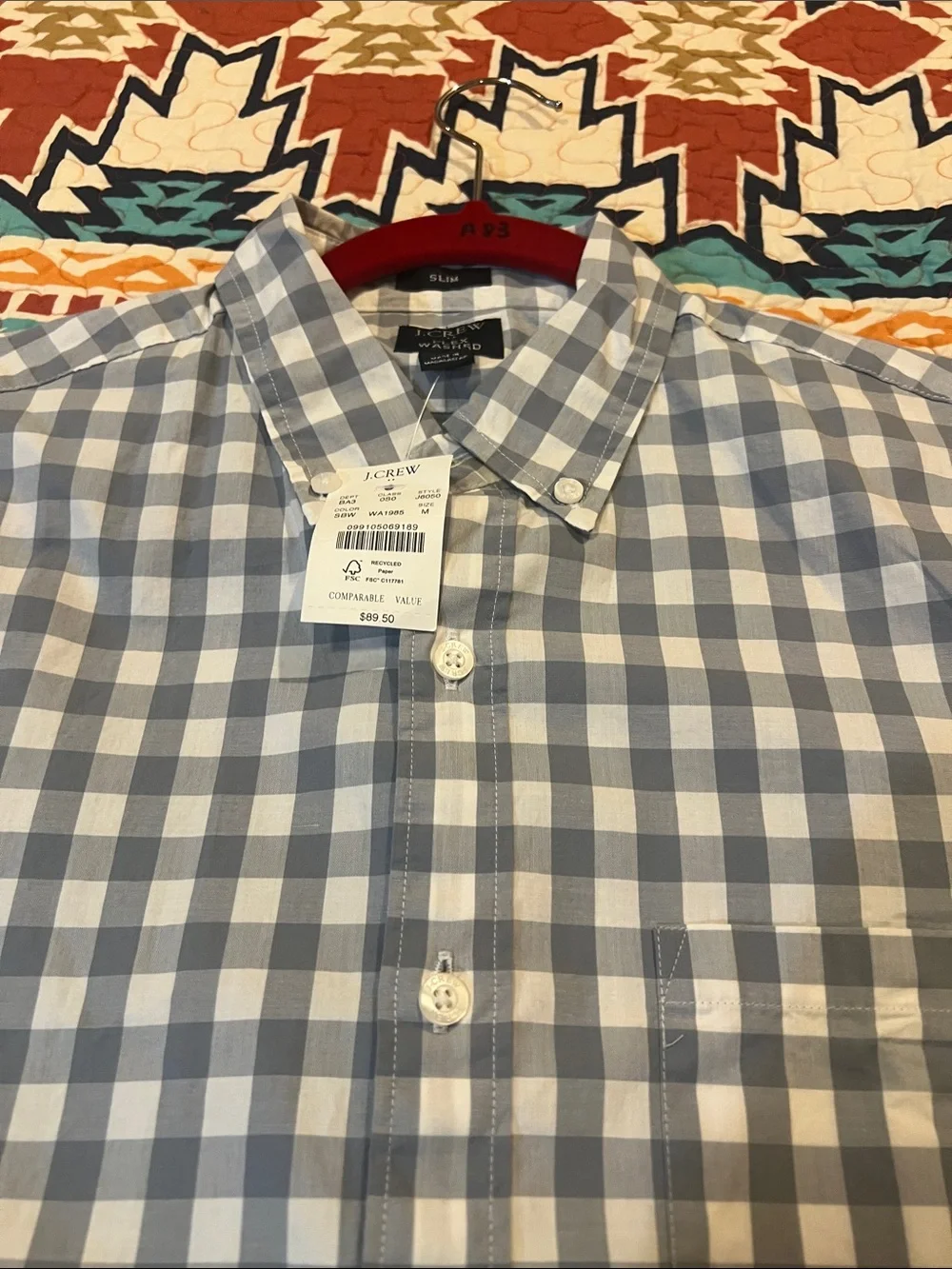 J. Crew lightweight gingham