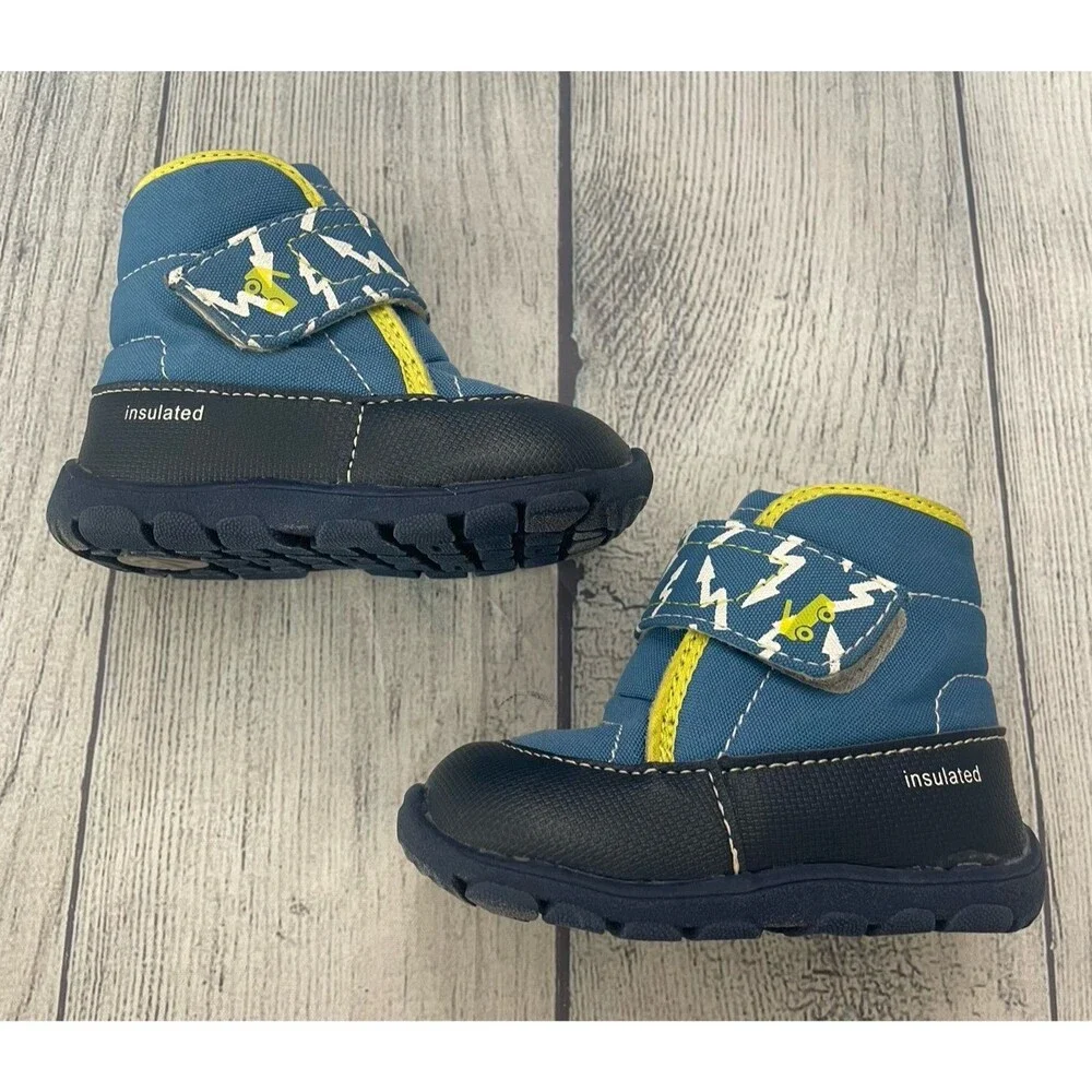 Blue See Kai Run Little Boy Toddler Boots Shoes, Size 5