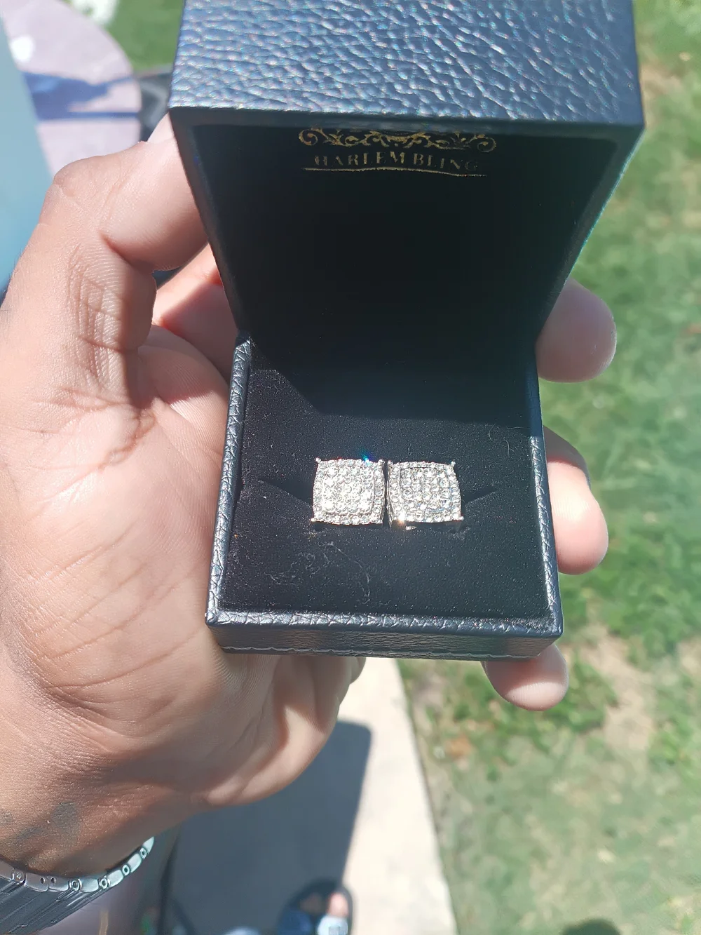 Sterling Silver Moissanite Diamond Earrings