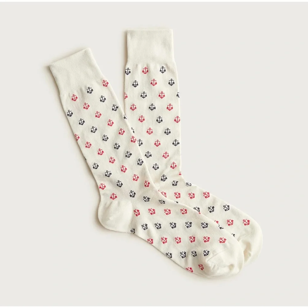 J. Crew Anchor Socks Snow Patriot Anchors