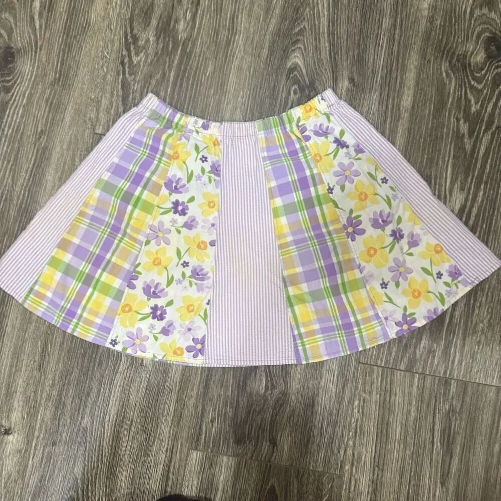Gymboree Size 5 Purple striped & floral Skirt