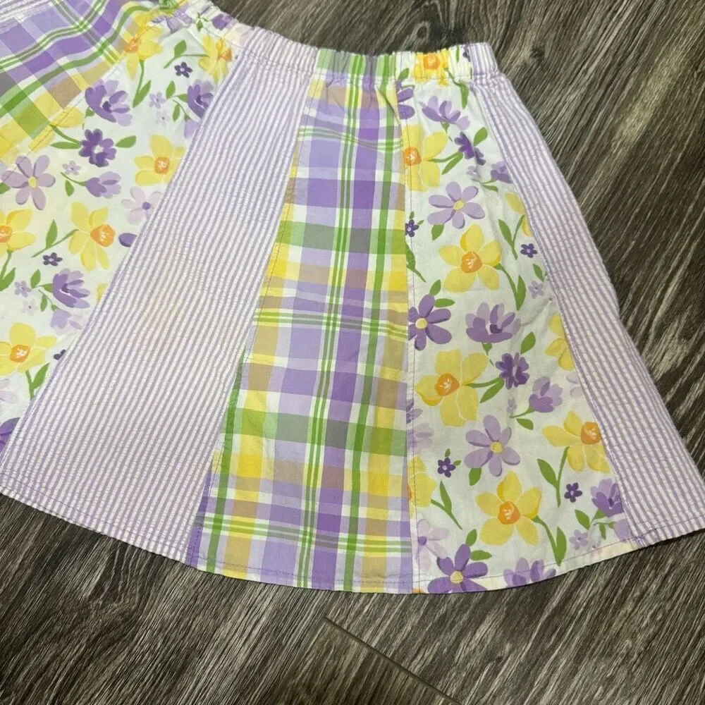 Gymboree Size 5 Purple striped & floral Skirt
