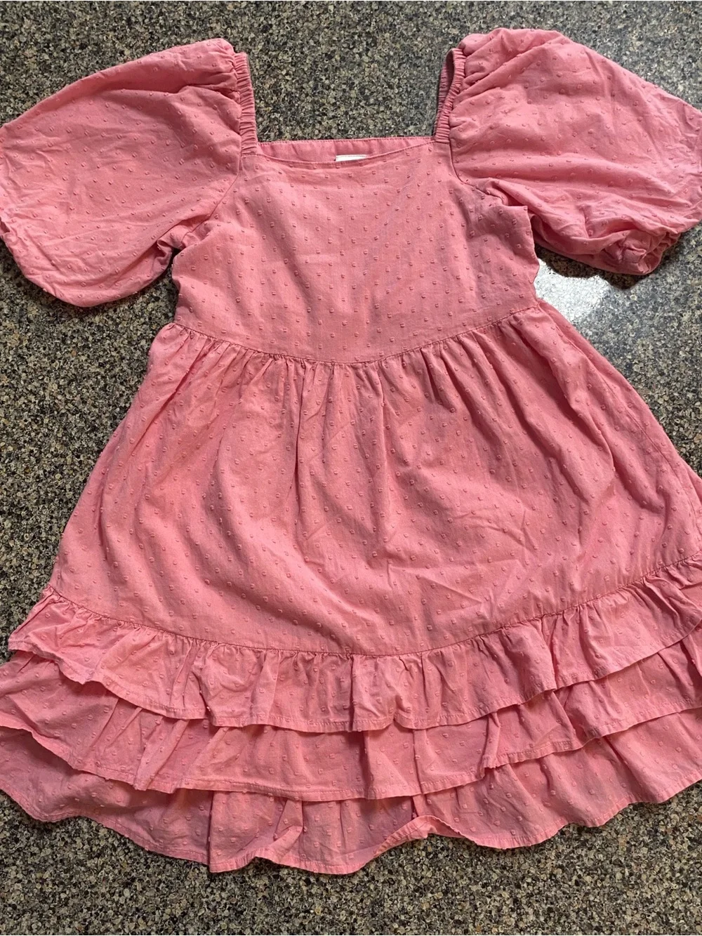 Gymboree Pink Puff Sleeve Ruffle Dress