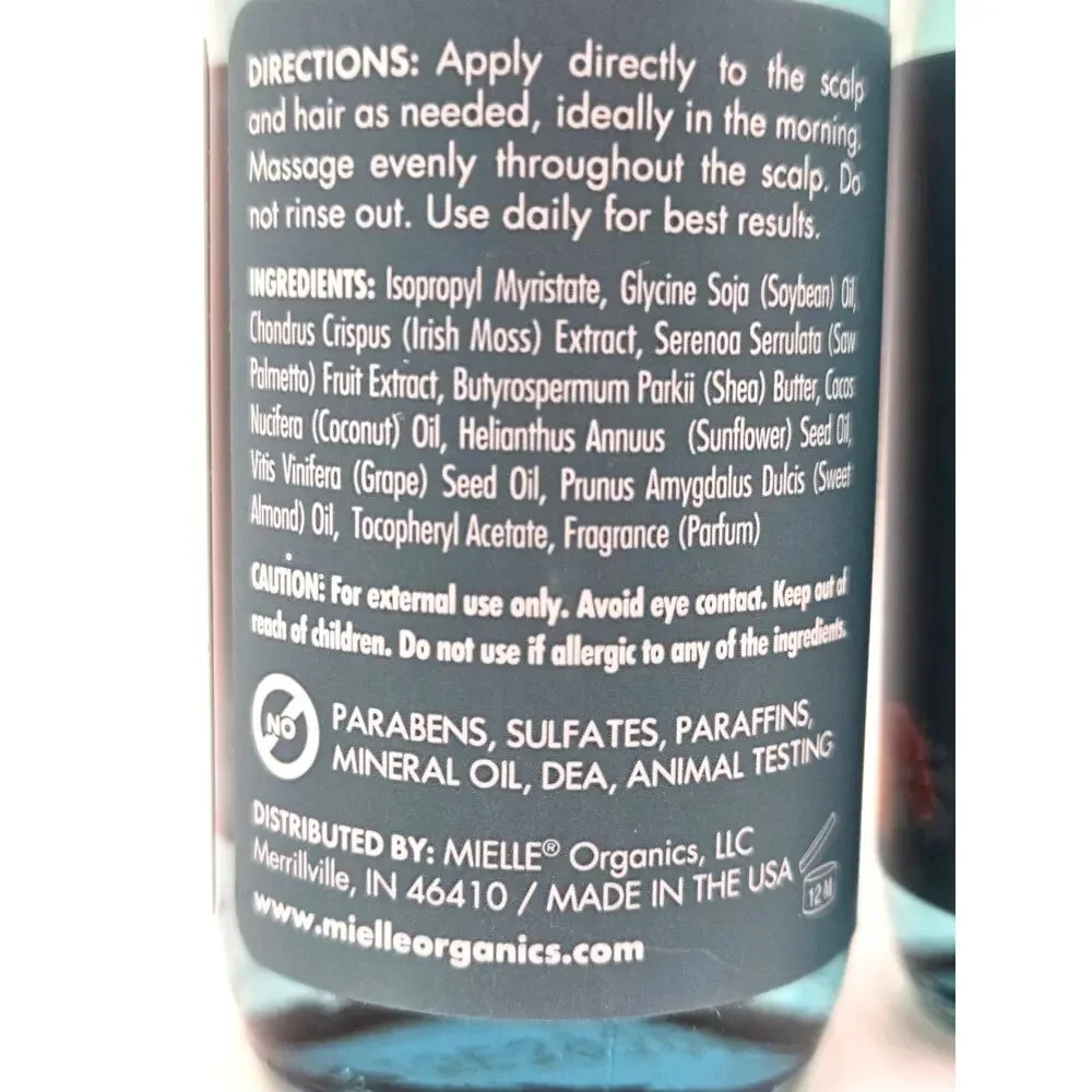 NEW Mielle Sea Moss Blend Anti-Shedding Scalp & Hair Oil 2 Fl Oz 2pk