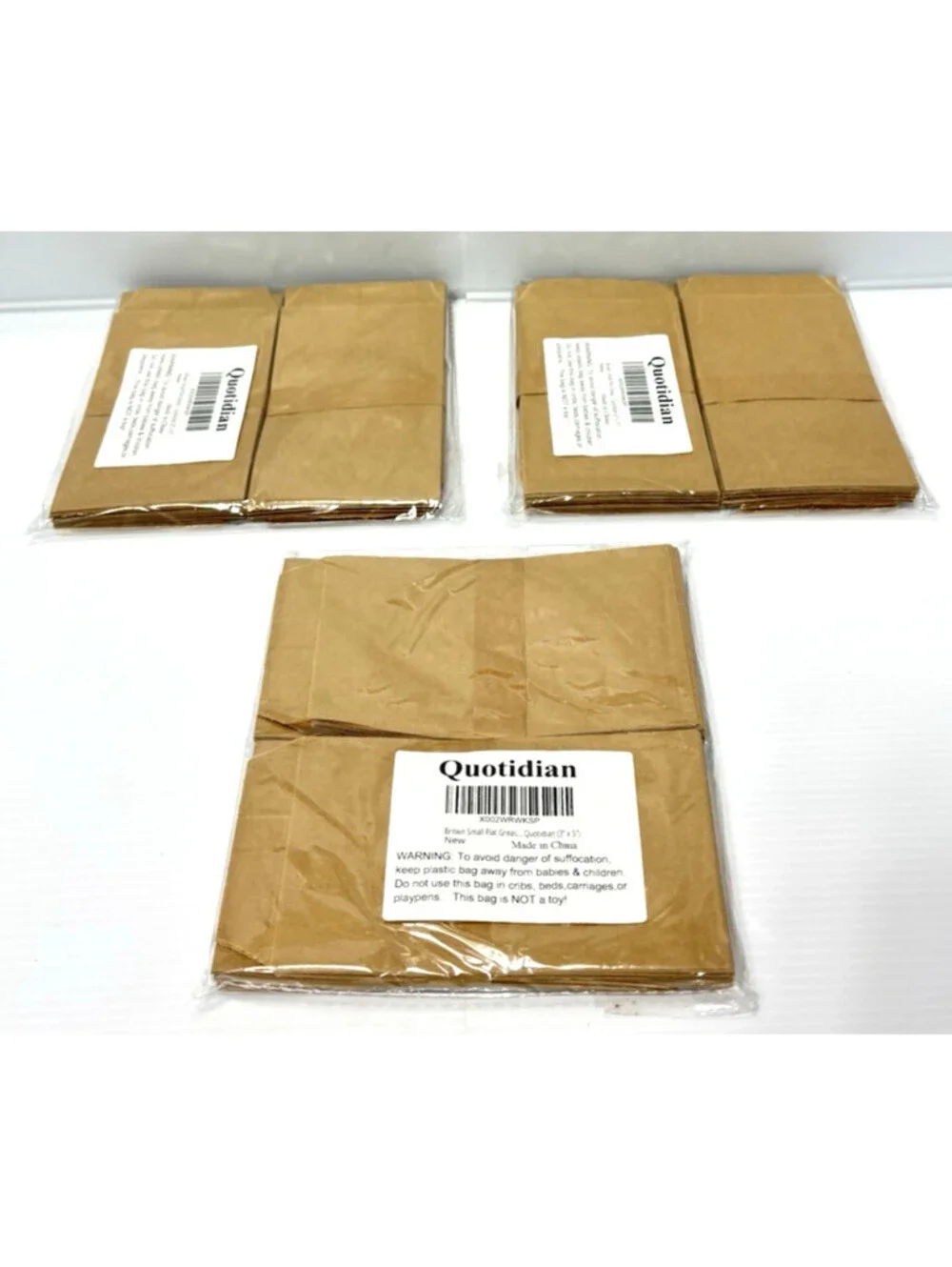 Brown Flat Glassine Paper Bags 3