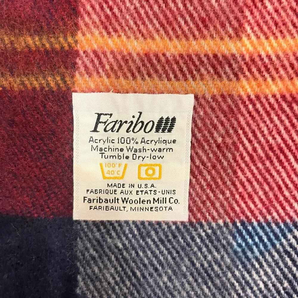 Faribo acrylic plaid
