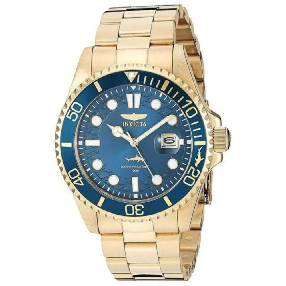 Invicta 30024 Men's Pro Diver Quartz Watch Stainless Steel Strap - Gold