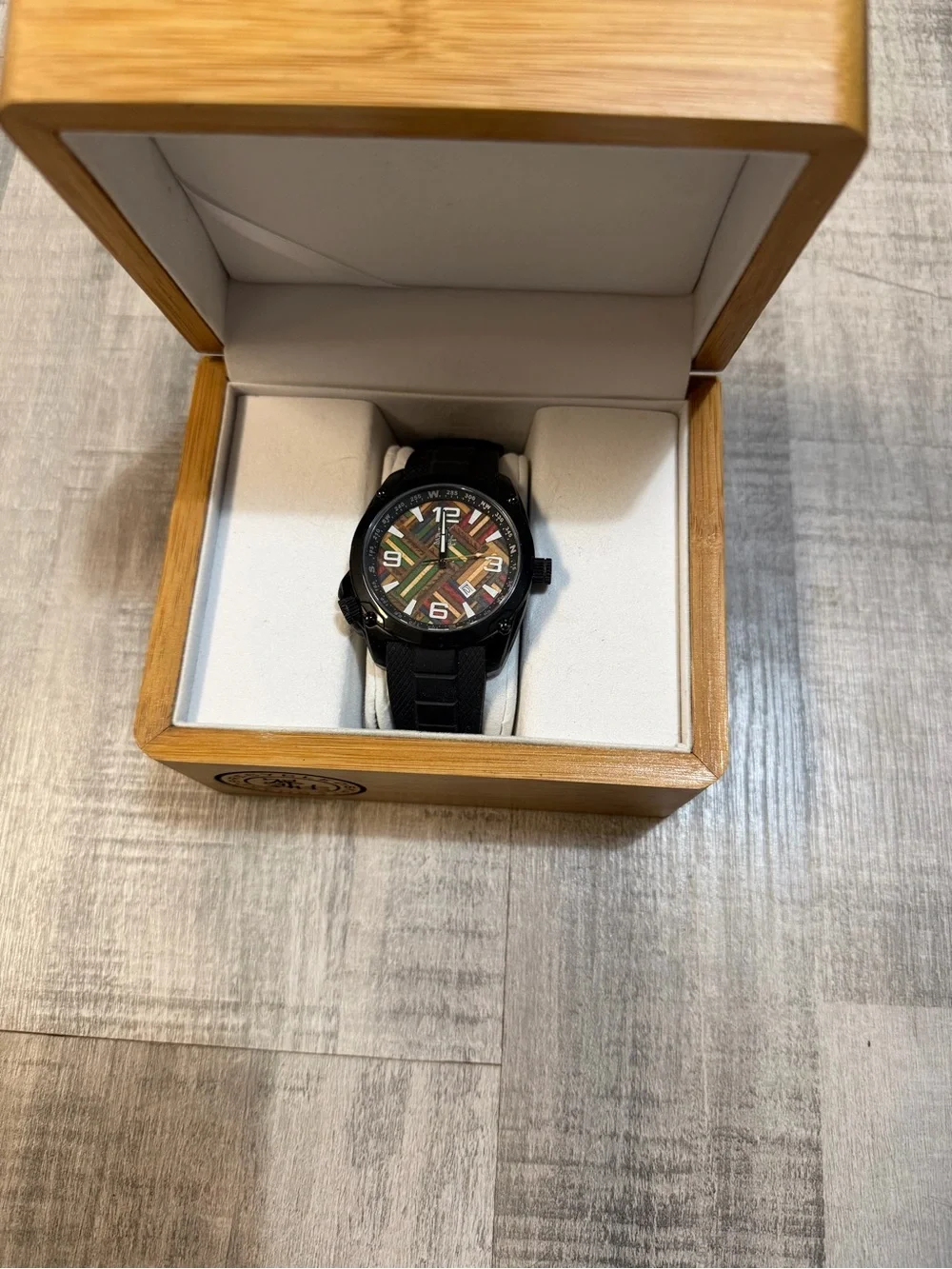 2nd Shot Pioneer Recycled Skateboard Watch 45mm Black Rubber Band New in Box