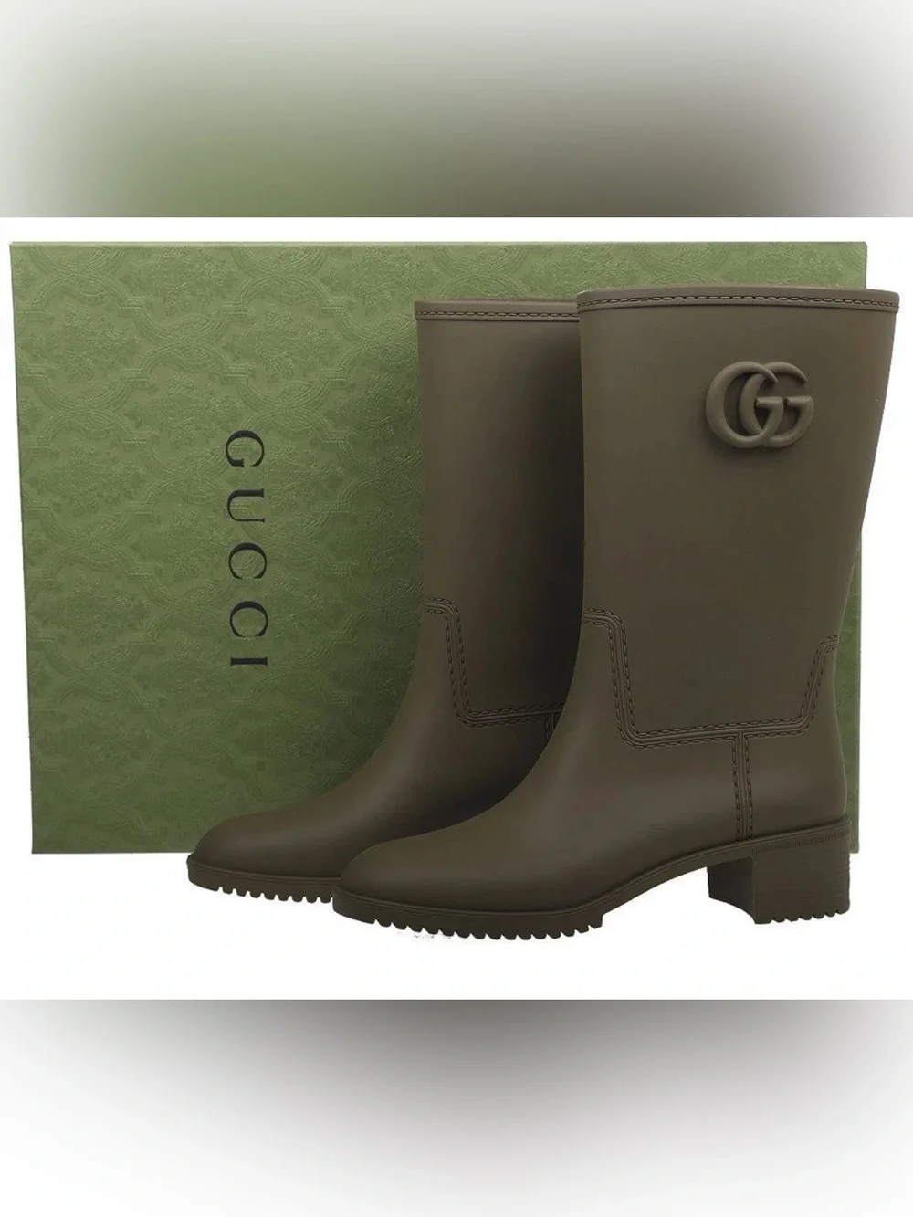 Gucci olive rubber