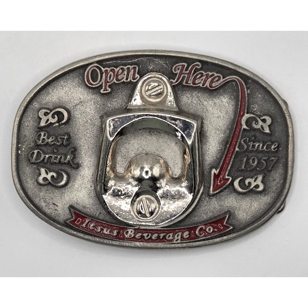 VTG Itsus Beverage Co Novelty Belt Buckle Bottle Opener Great Gag Gift Bar Humor