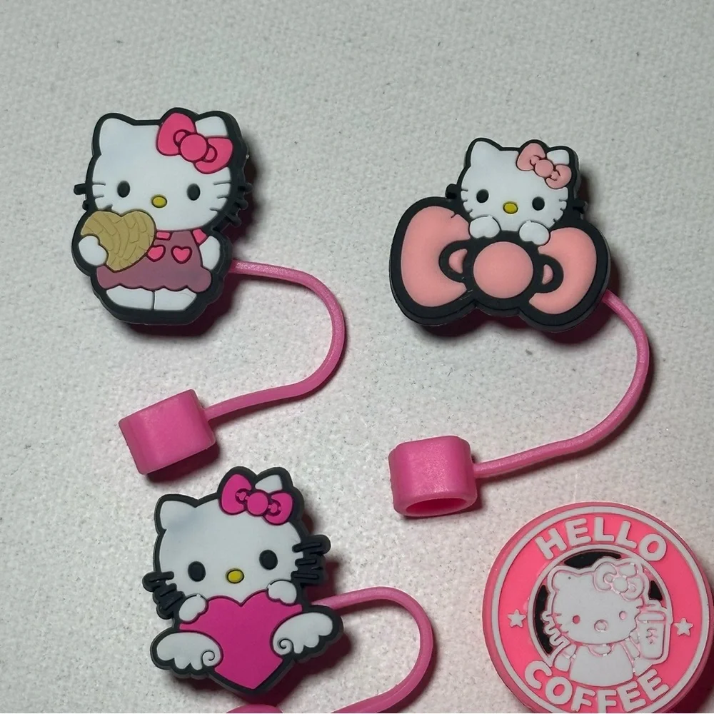 NEW BOUTIQUE SANRIO HELLO KITTY 8 Cute Design Straw Topper Stanley Tumblers