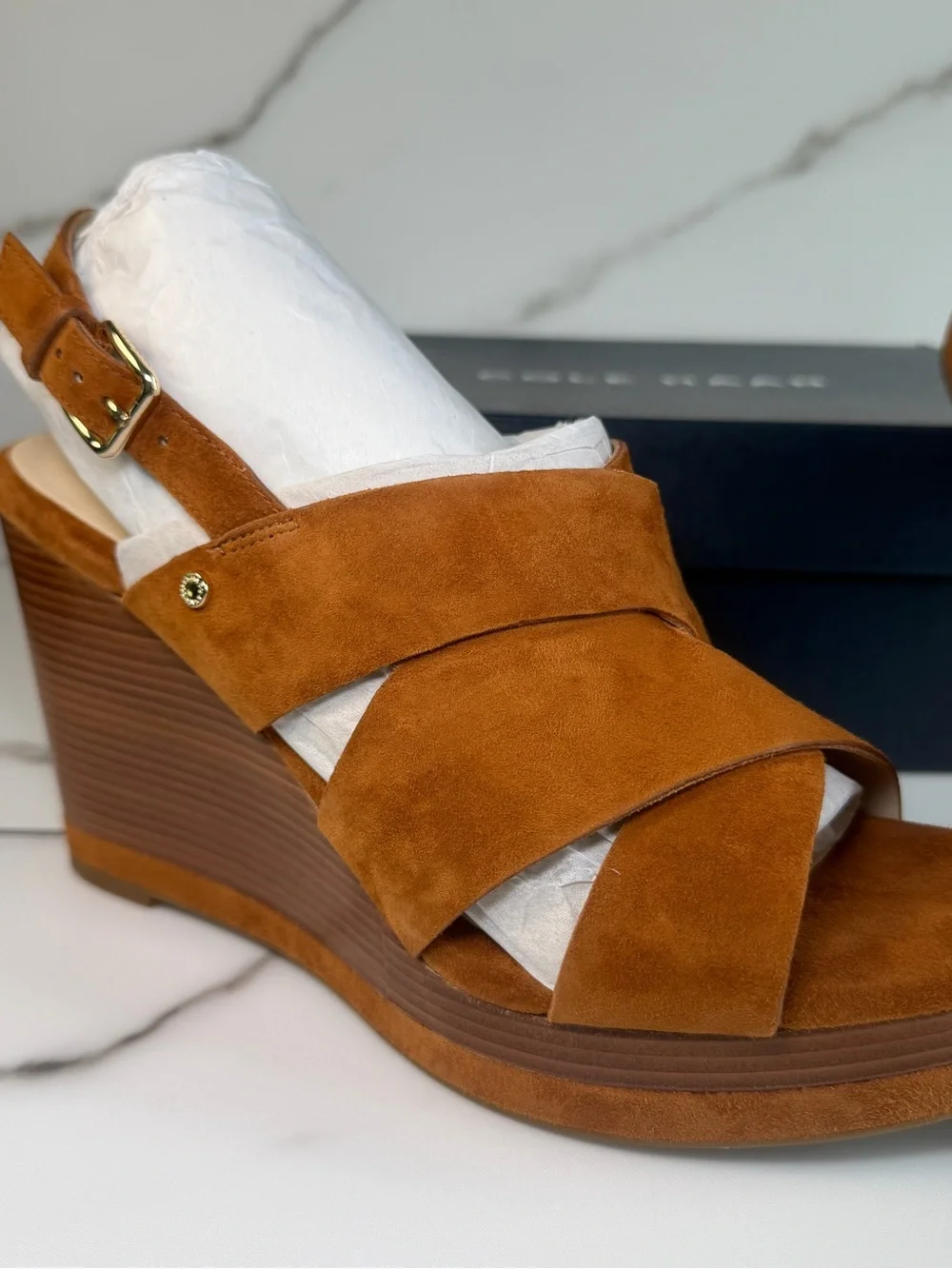Cole Haan suede platform
