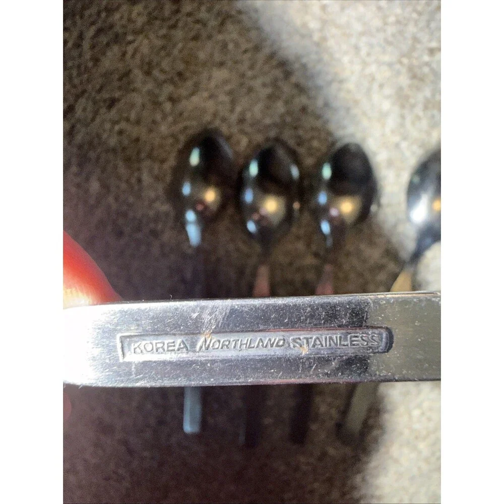 Oneida Northland SPRING FEVER Stainless Flatware Korea Lot of 5 Dinner Spoons