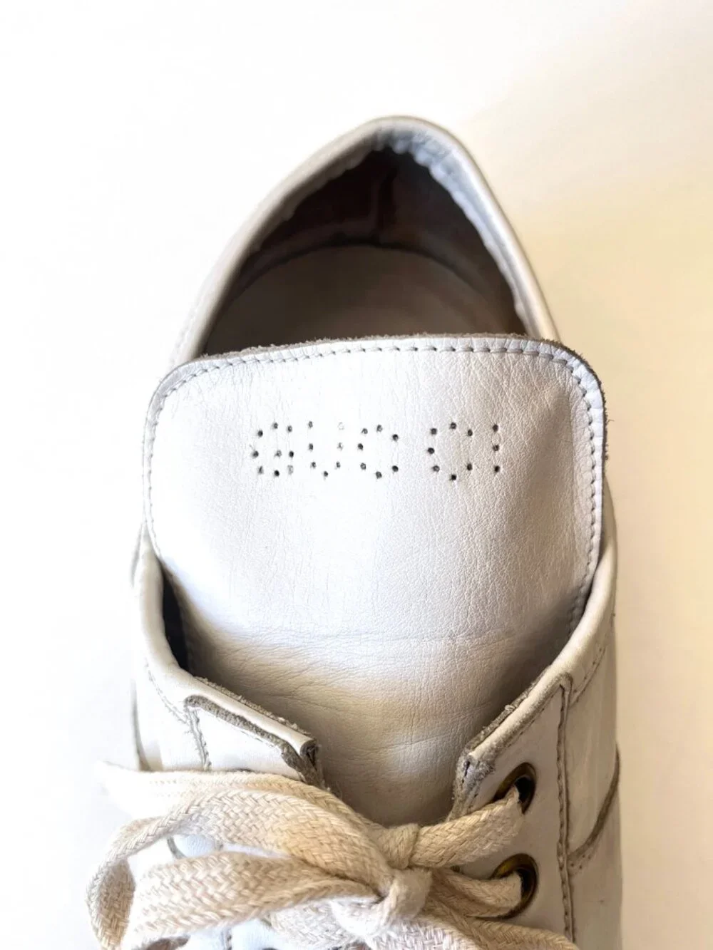 Vintage 90s Y2K Men's Gucci Tom Ford Off White Glove Leather Lace Up Shoes 8.5D