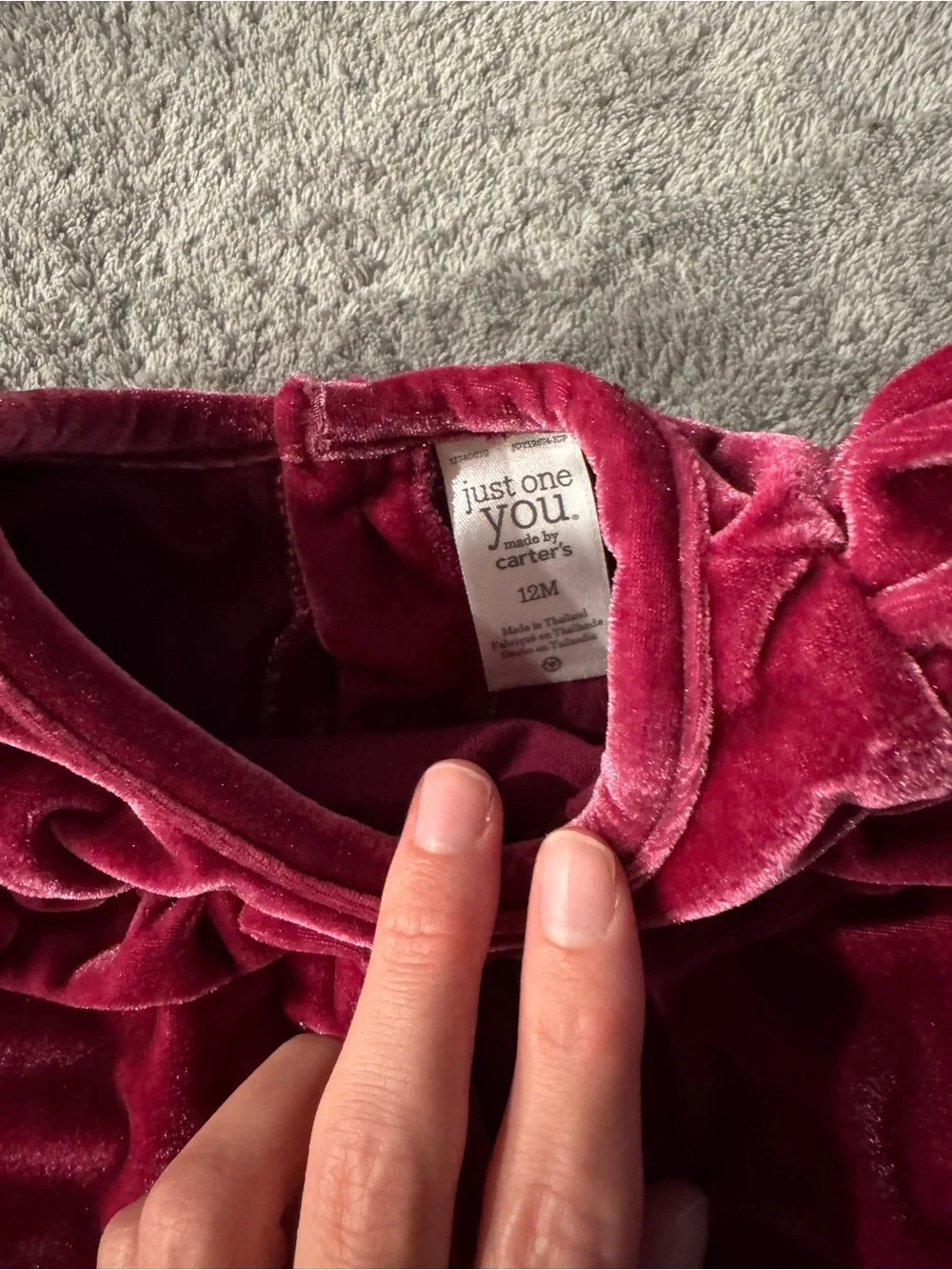 Carters soft velvet