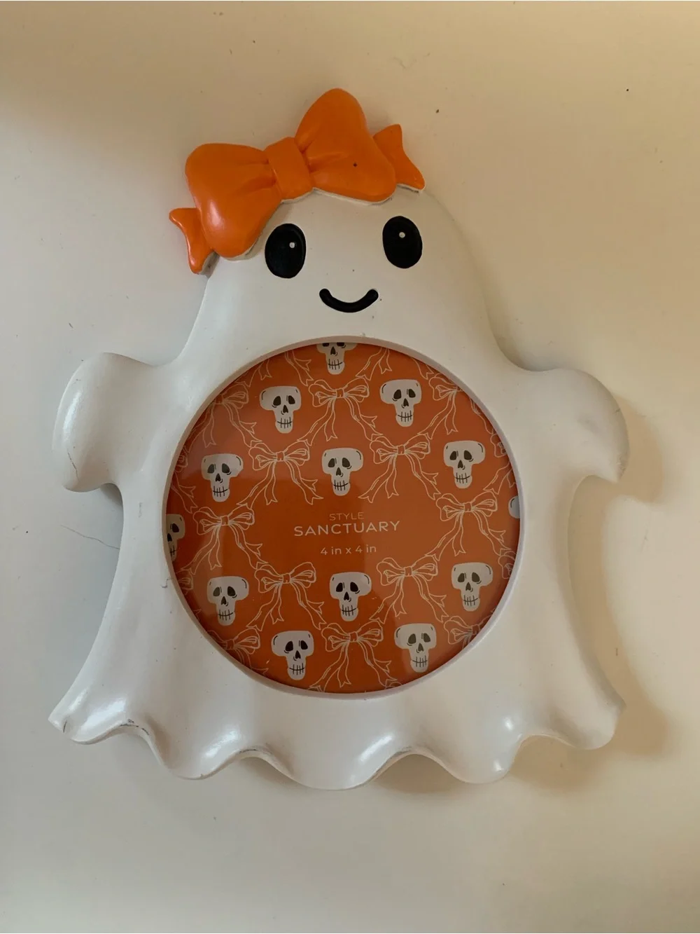 Orange Bow Ghost Picture Frame - Home Accents