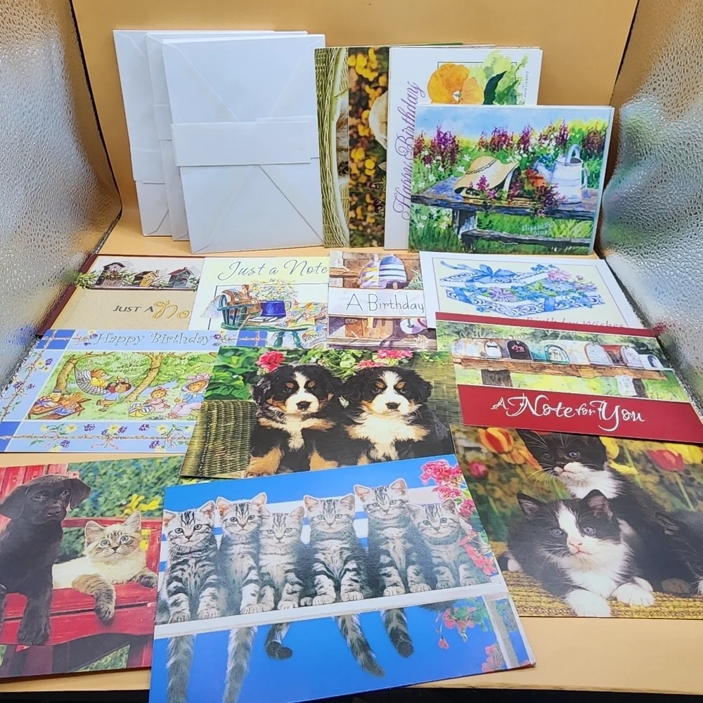 29 Greeting Cards Mixed Lot Birthday Just a Note Friends