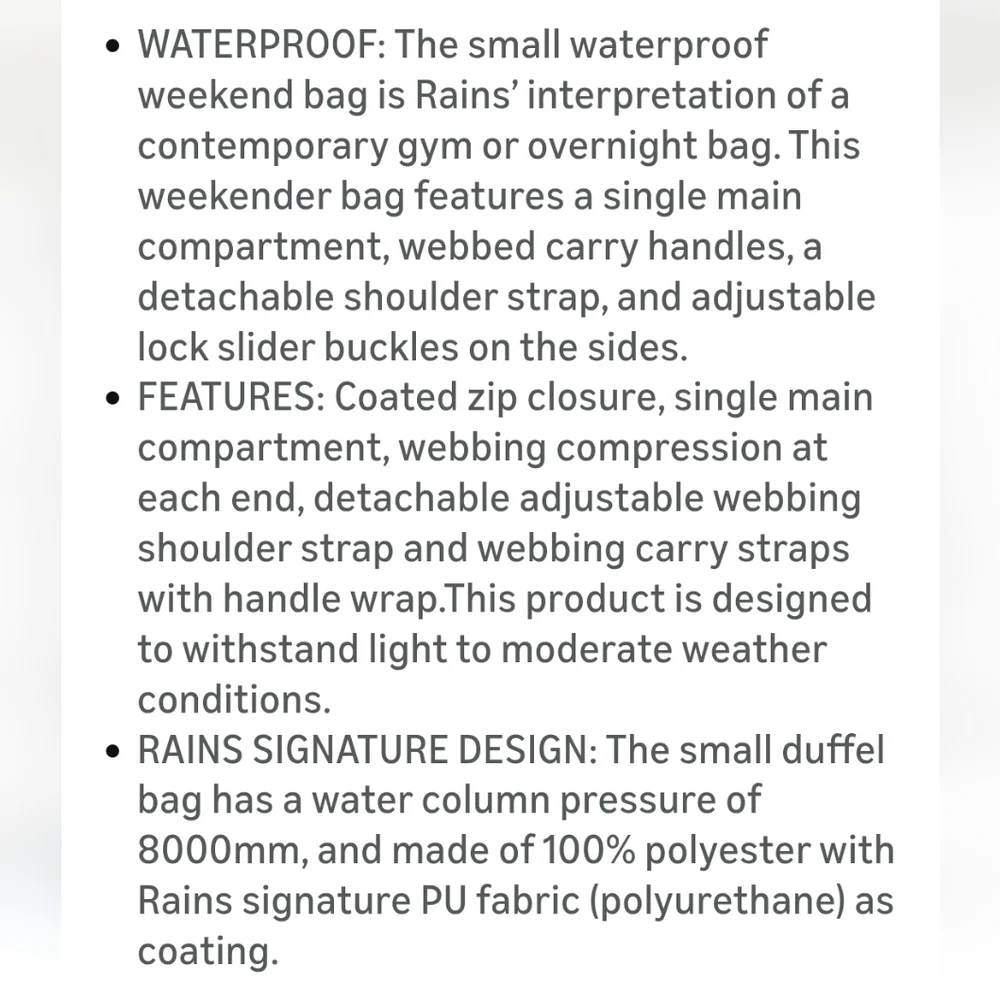 Rains stylish waterproof