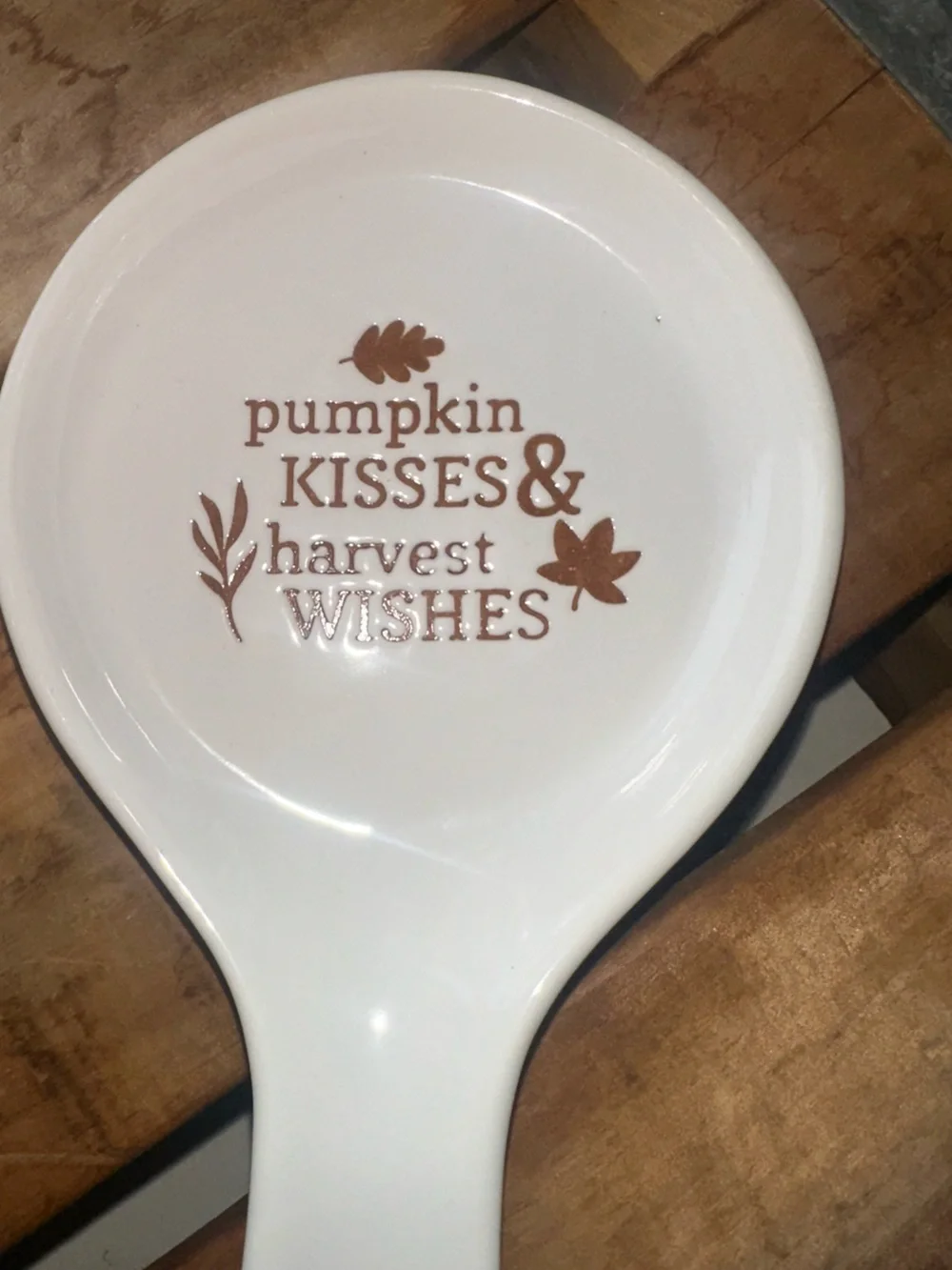 Pumpkin Kisses & Harvest Wishes Spoon Rest ~ New