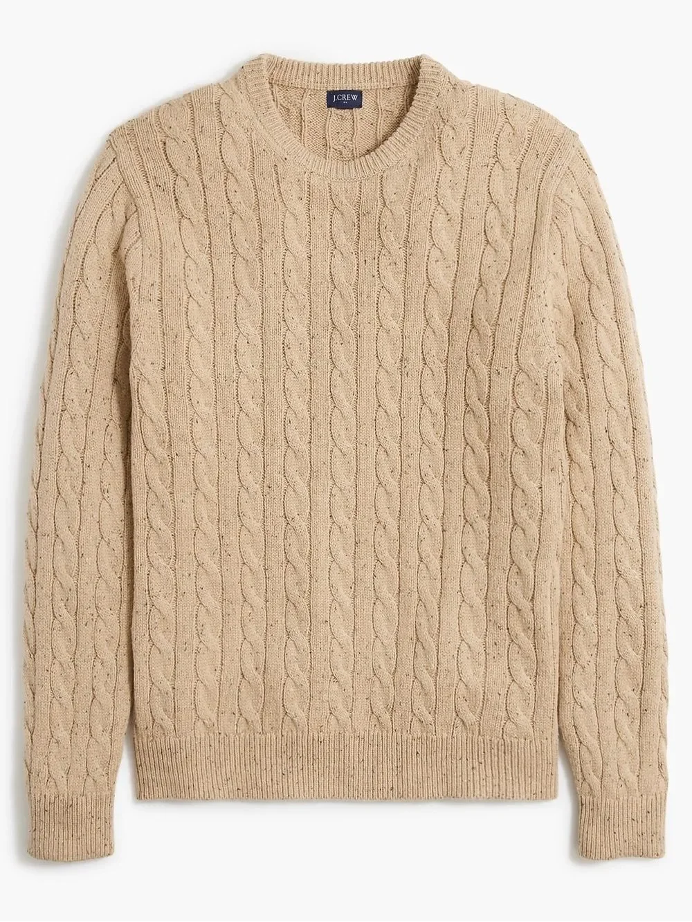 J. Crew Men's Classic Cable Knit Crewneck Sweater