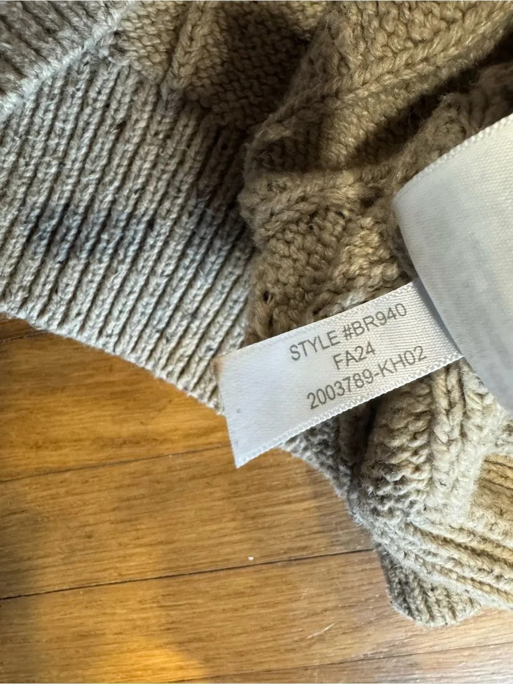 J. Crew crew cable