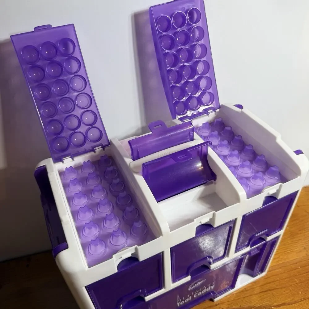 Wilton Ultimate Professional Cake Decorating Caddy Storage Box Purple