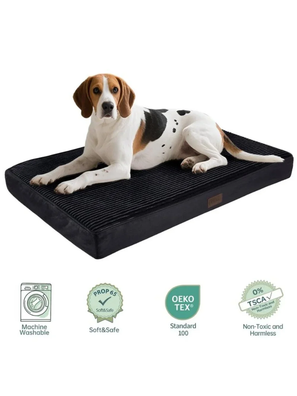 Orthopedic Large Dog Bed 35in Deluxe Pet Bed for Crates Waterproof 35