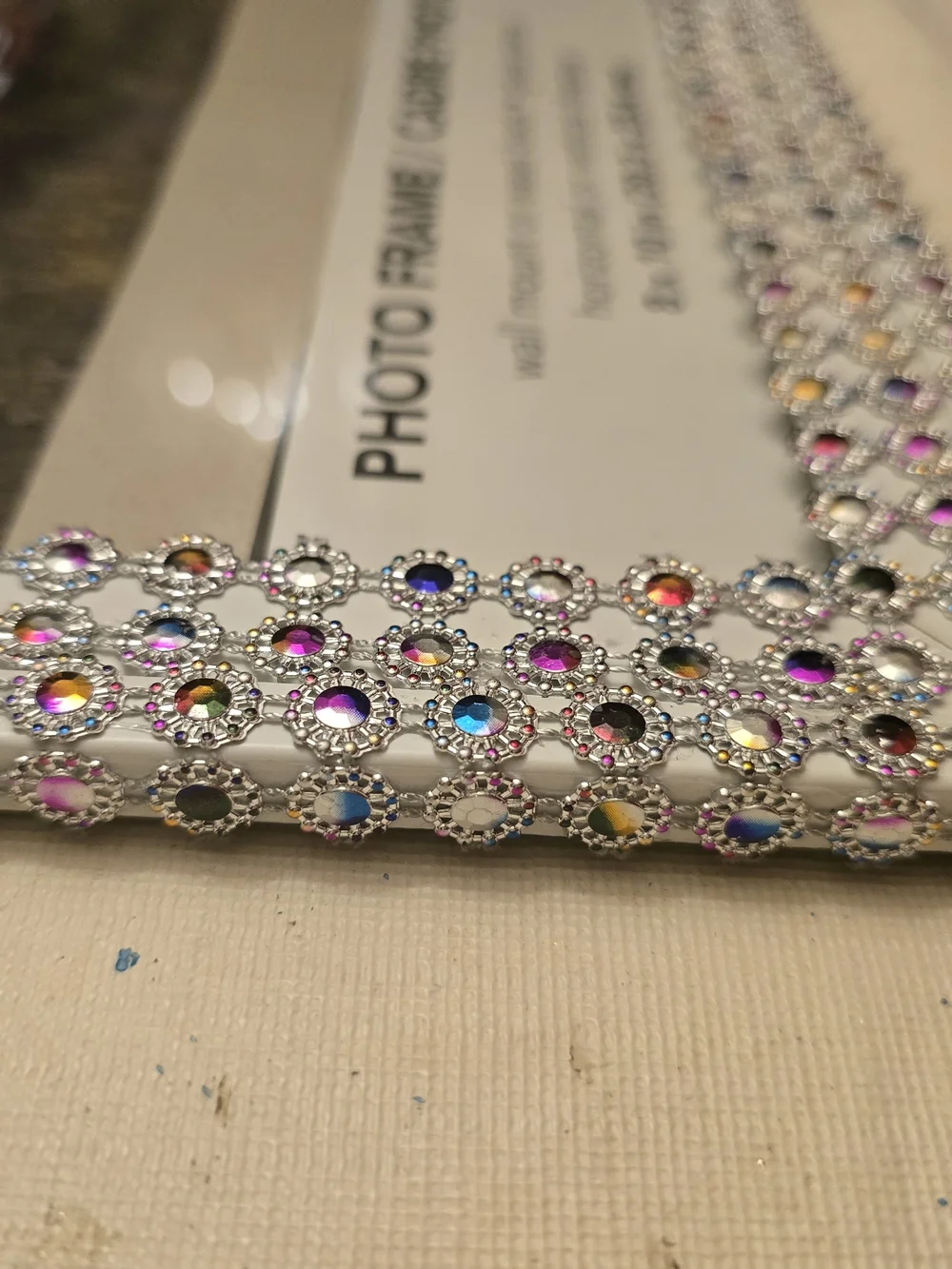Rhinestone Embellished 8x10 Photo Frame - Silver Sparkle New 8x10 Handmade