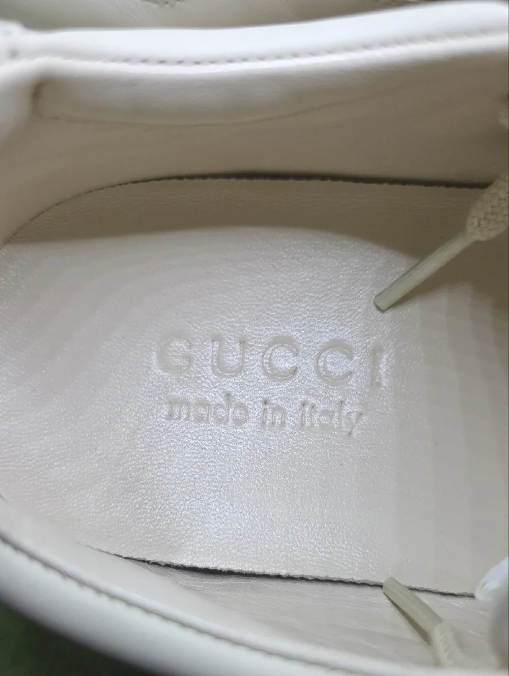 Gucci white leather