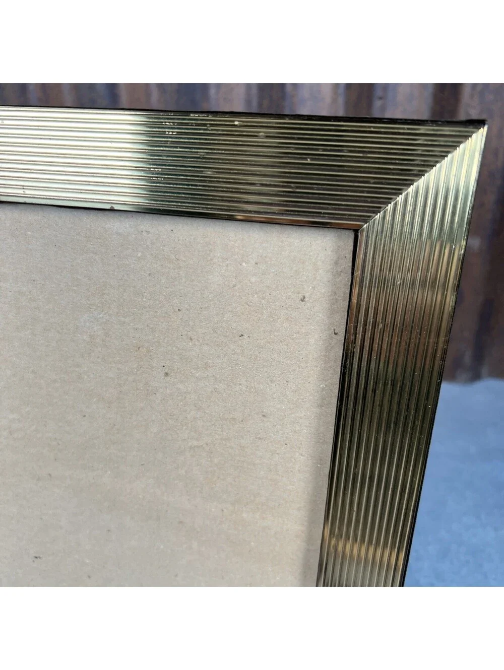 VTG Gold Tone Metal Picture Frame Vertical or Horizontal 8x10 in - 1301-2O