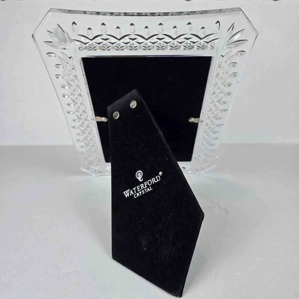 Waterford Lismore Diamond Crystal Photo Frame 5x7 Clear Freestanding Portrait