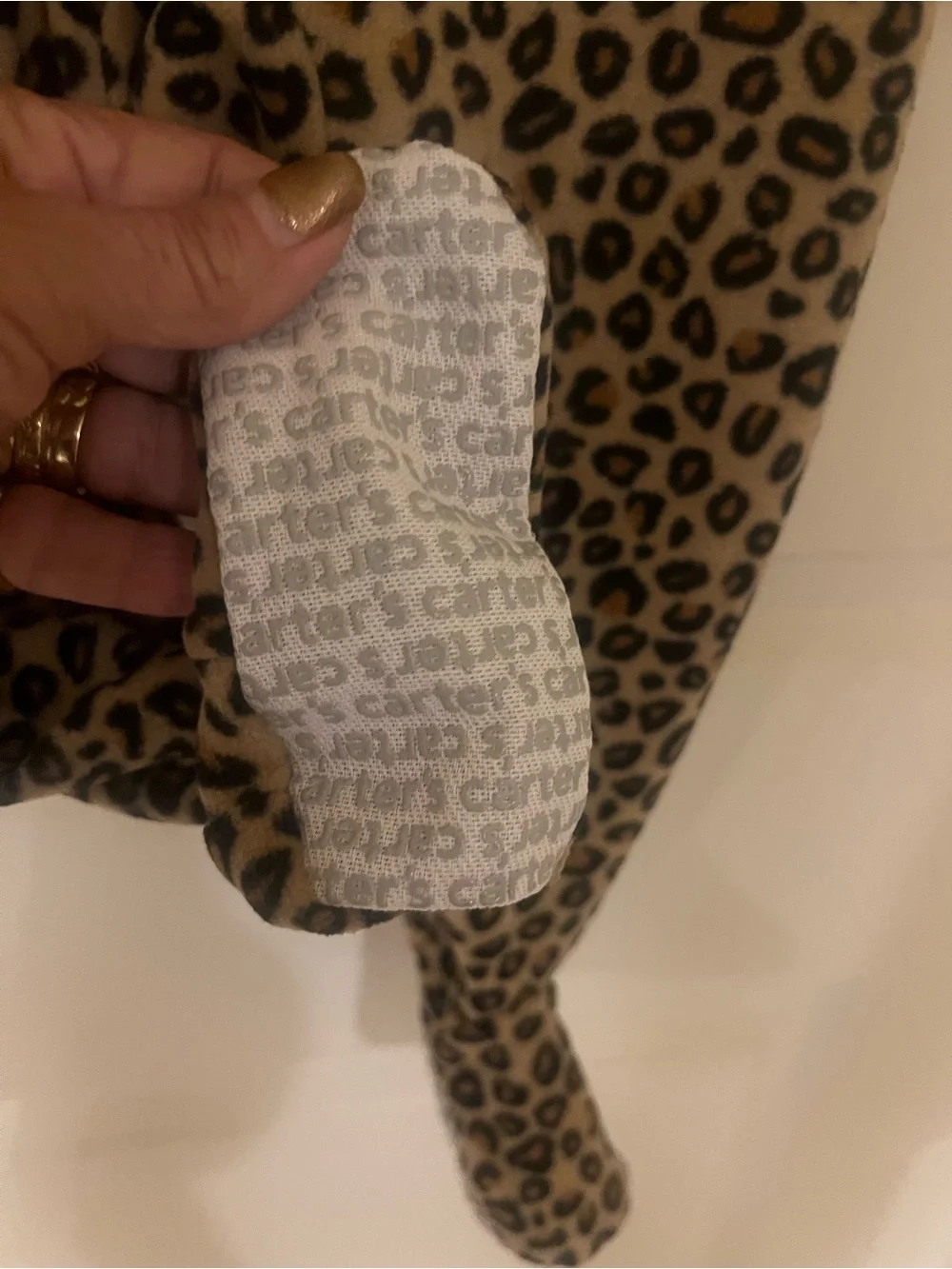 Carter's Brown Leopard-Print Footed One-Piece Pajama