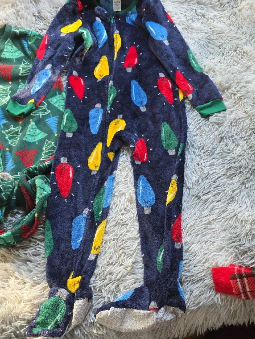 Carter's Red & White Holiday Plaid Footed Sleep Sack