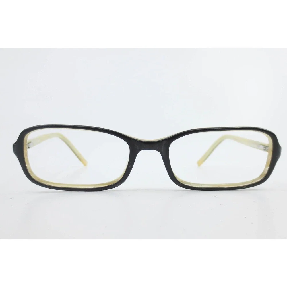 DKNY Eyeglasses Black Cream Rectangular Frames 16 135 37161