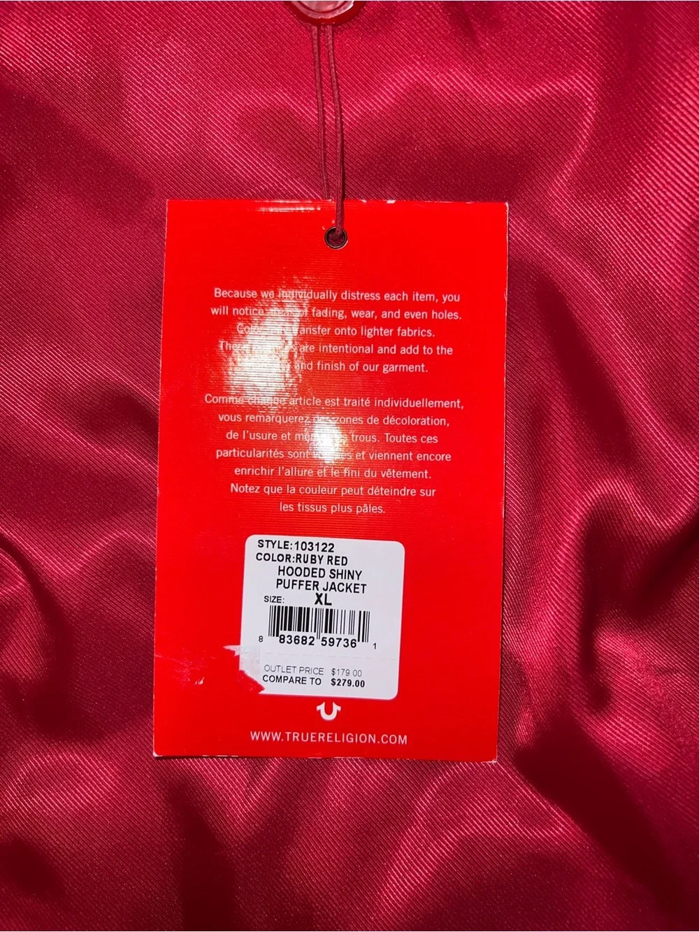 True Religion bright red