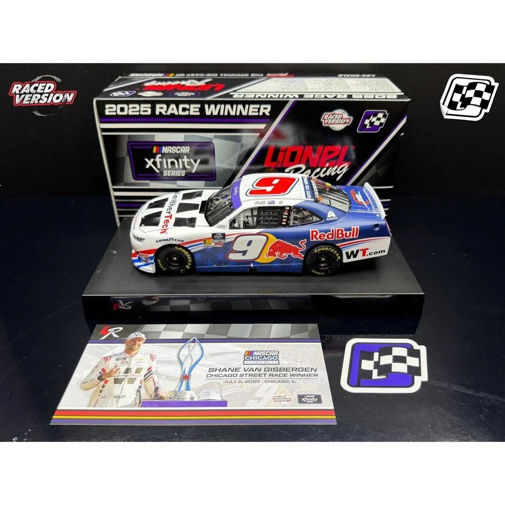 2025 Shane van Gisbergen 1:24 #9 WeatherTech Red Bull Chicago Win NASCAR Diecast