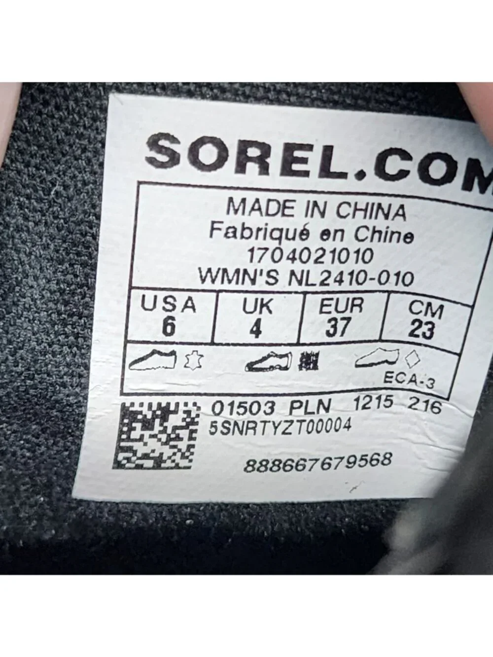 Sorel size womens