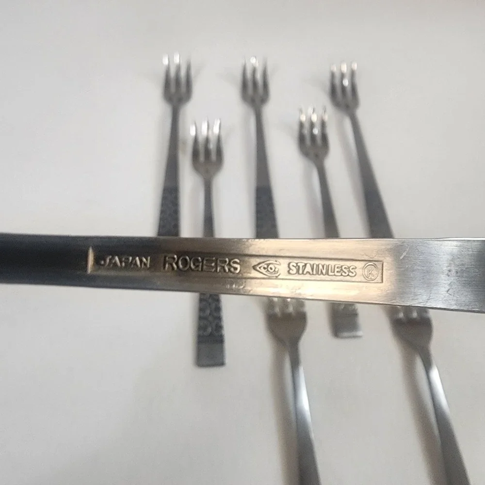 Roger Stainless Japan Casa Vista Cocktail Forks Set Of 8
