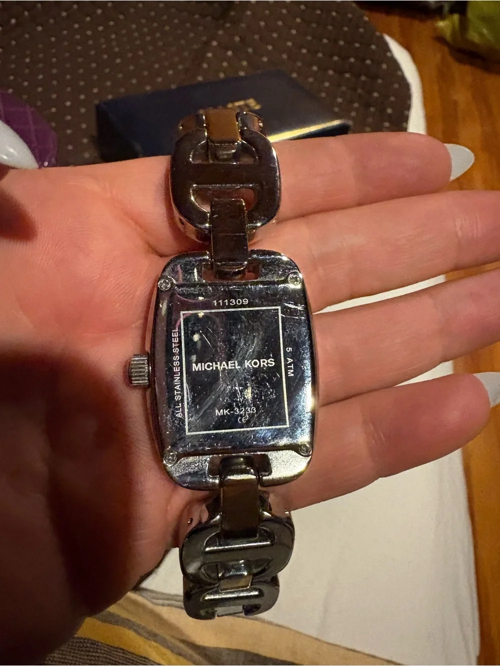 Michael Kors Silver Crystal Link Bracelet Watch