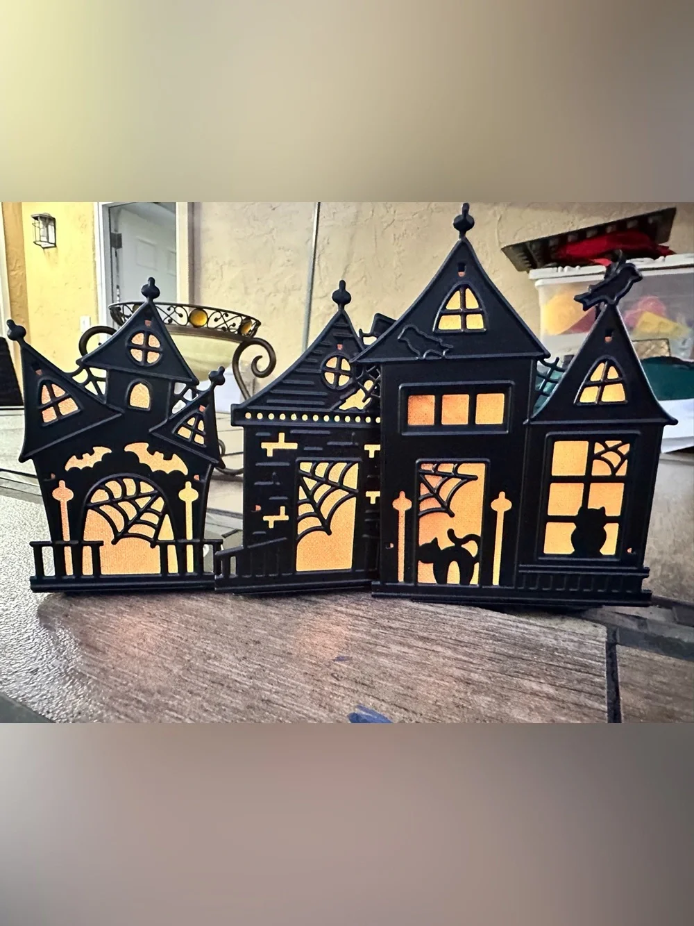 Partylite Halloween Haunted House  Accent Decor – Black and Orange