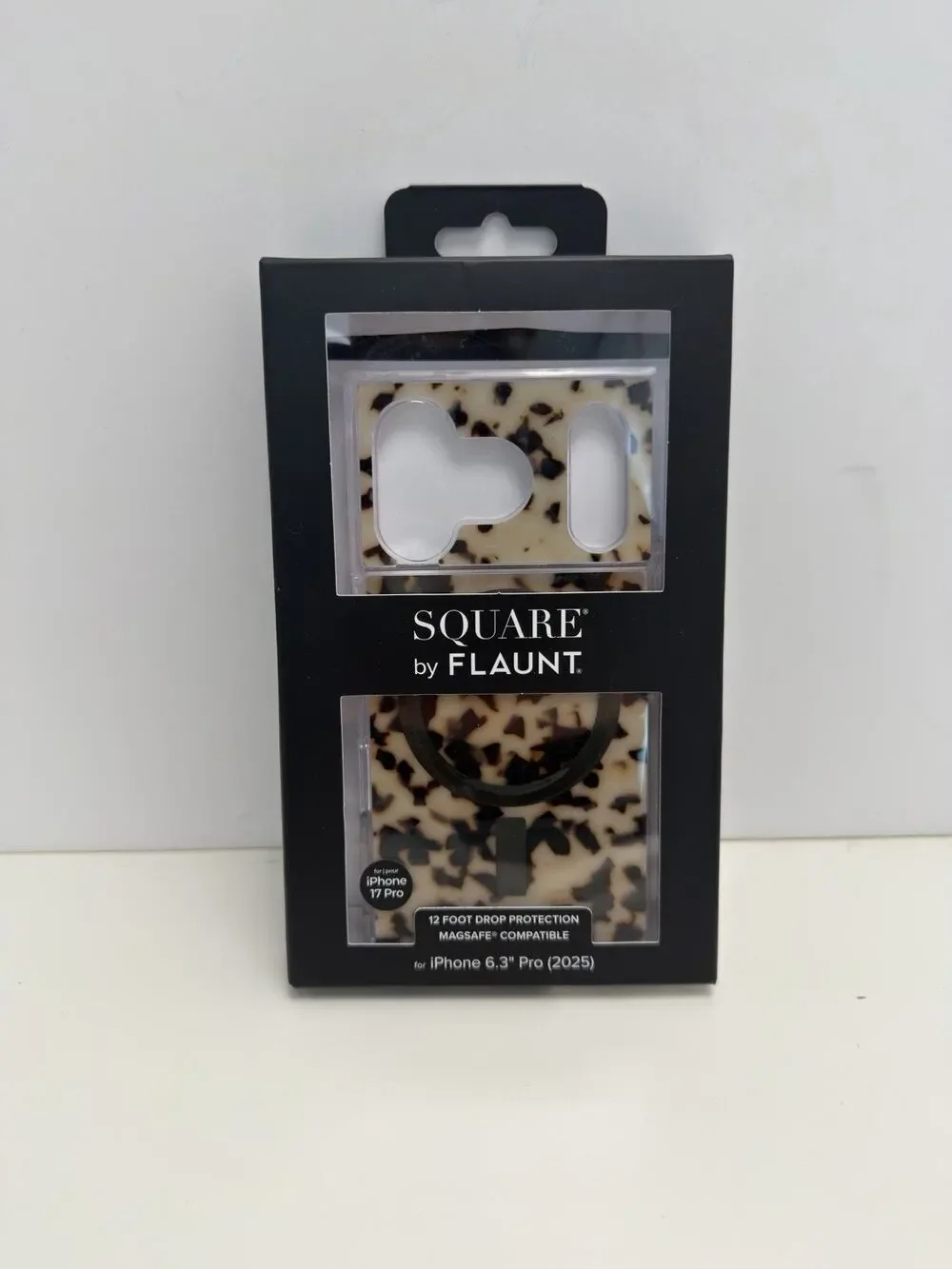 FLAUNT Square Case for Apple iPhone 17 Pro Blonde Tortoise Shell OPEN NEW