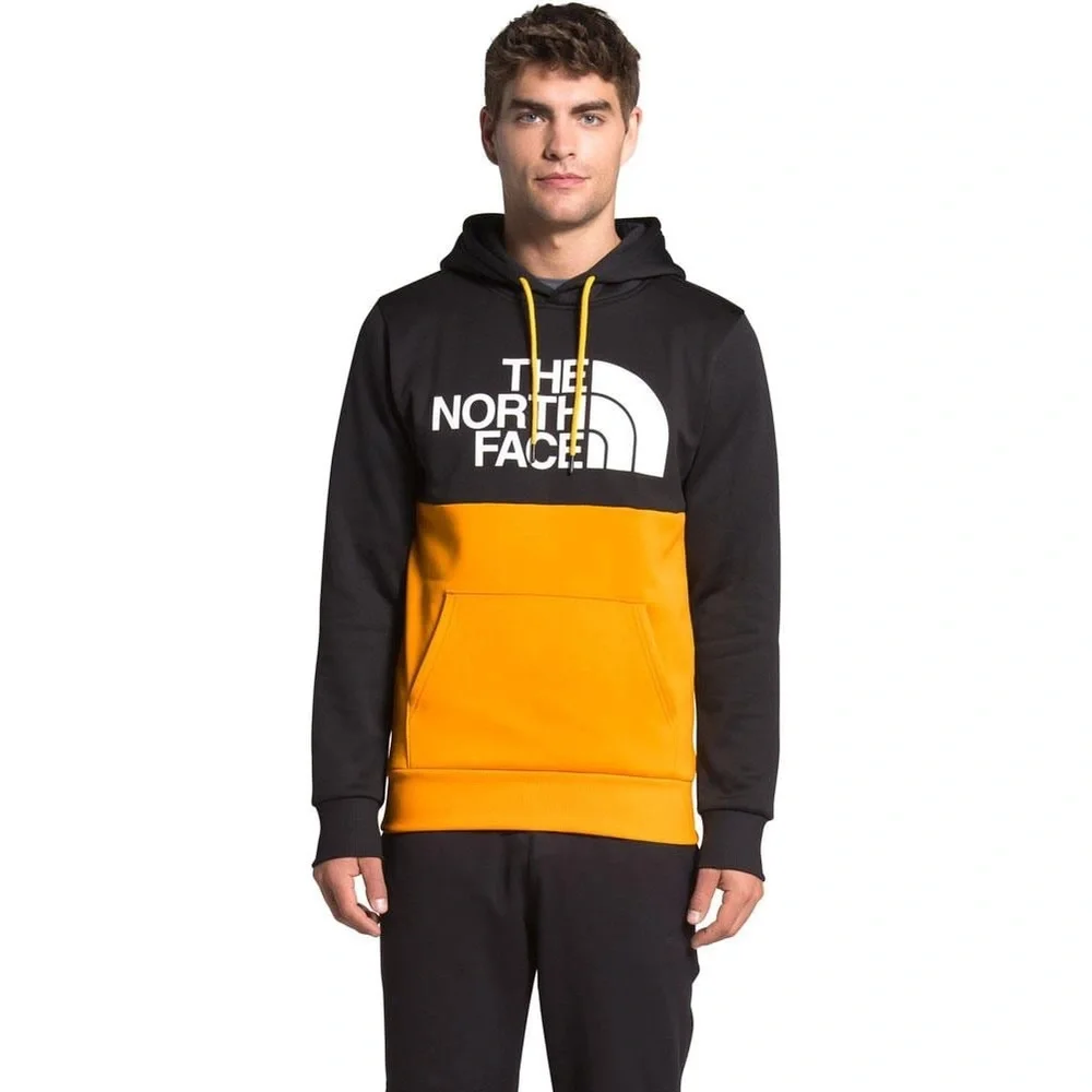 The North Face Men's Black and Orange Hoodie‎