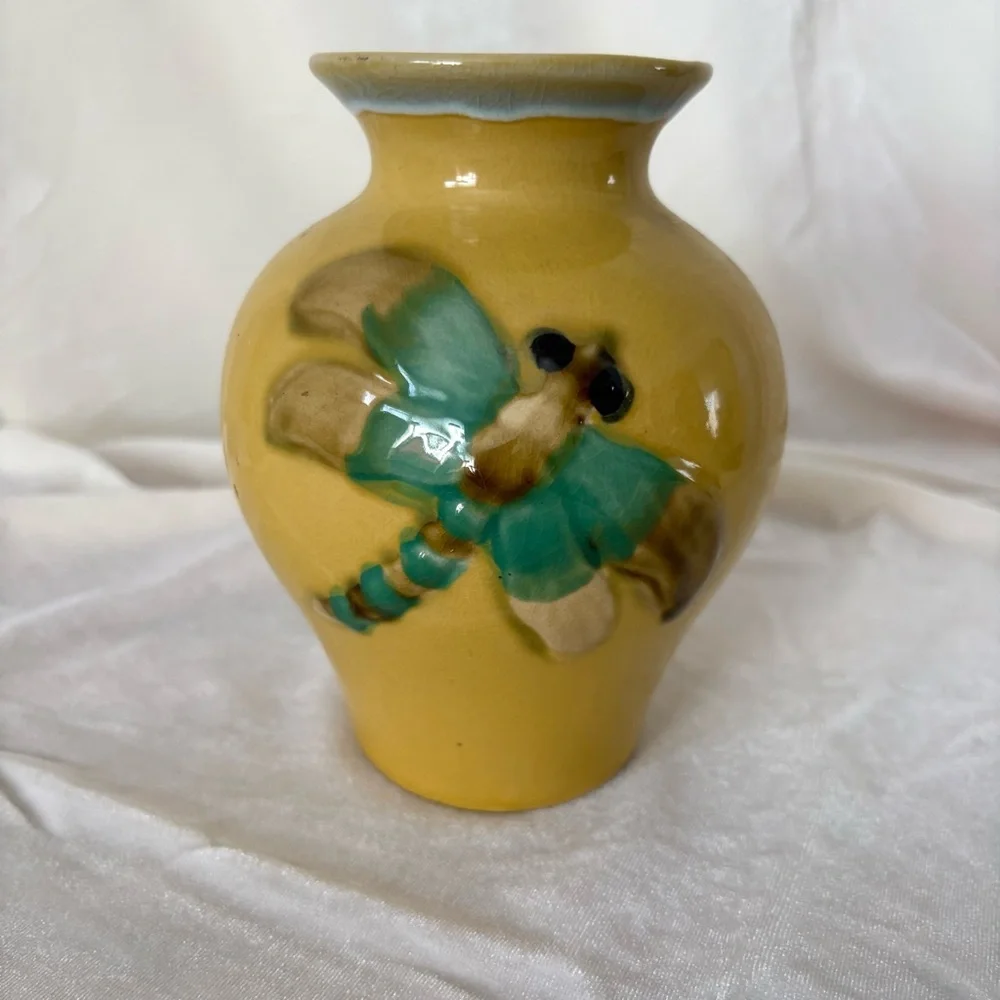 Vintage dragonfly vase