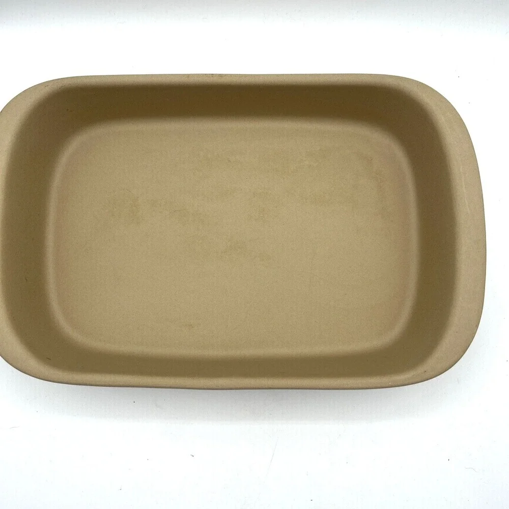 Pampered Chef Rectangular Baker Family‎ Heritage Collection Stoneware Tan 13x9