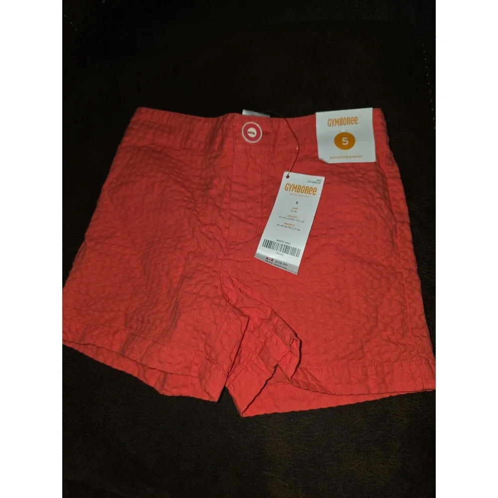 Gymboree‎ preppy peach sweet peach croquet club top and shorts size 5 nwt