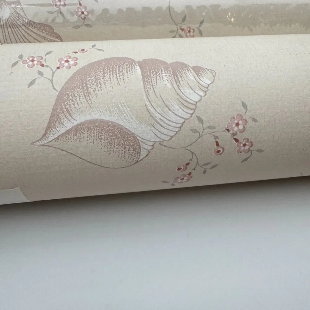 3 Vintage Norwall Signature Wallpaper 55.7sq ft Floral Seashell NOS 62822