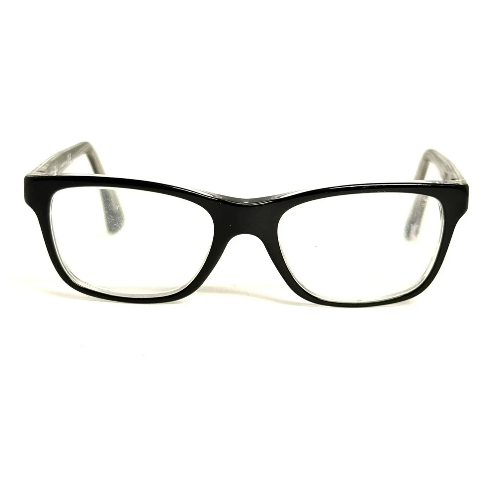 Ray-Ban RB 1536 3529 Black Clear Rectangular Eyeglass Frames 46-16-125