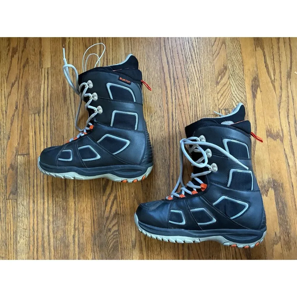 Burton Fader Black Lace Up Snowboard Boots Shoes   Mens Size 10.5