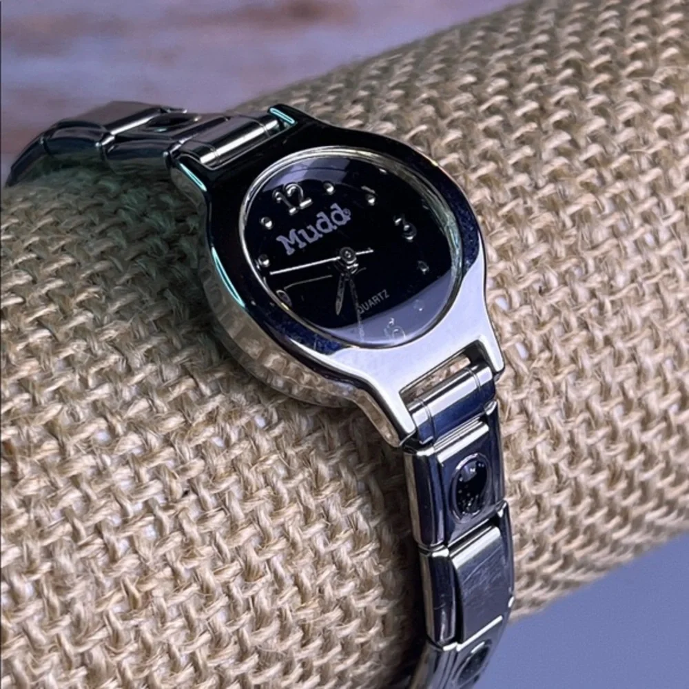 Mudd Black and Silver watch Not Tested